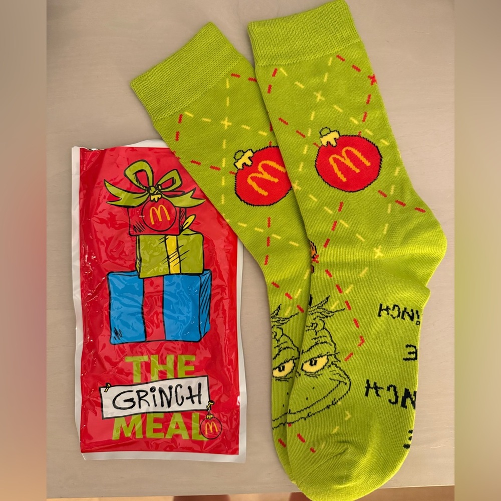 Green Grinch socks- McDonalds - Picture 2 of 2